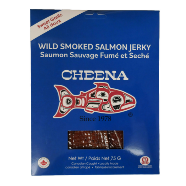 Wild Smoked Salmon Jerky Sweet Garlic 75g