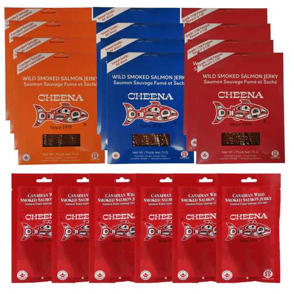 cheena salmon jerky variety set