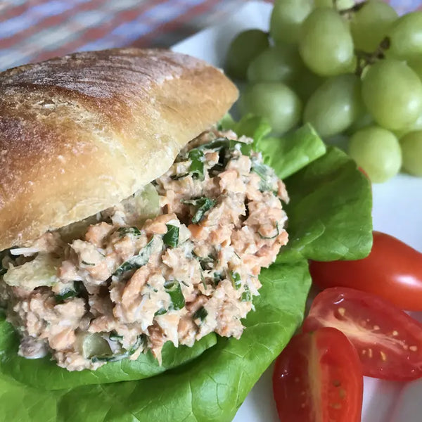 Sandwich with Bone-in Canned Sockeye Salmon