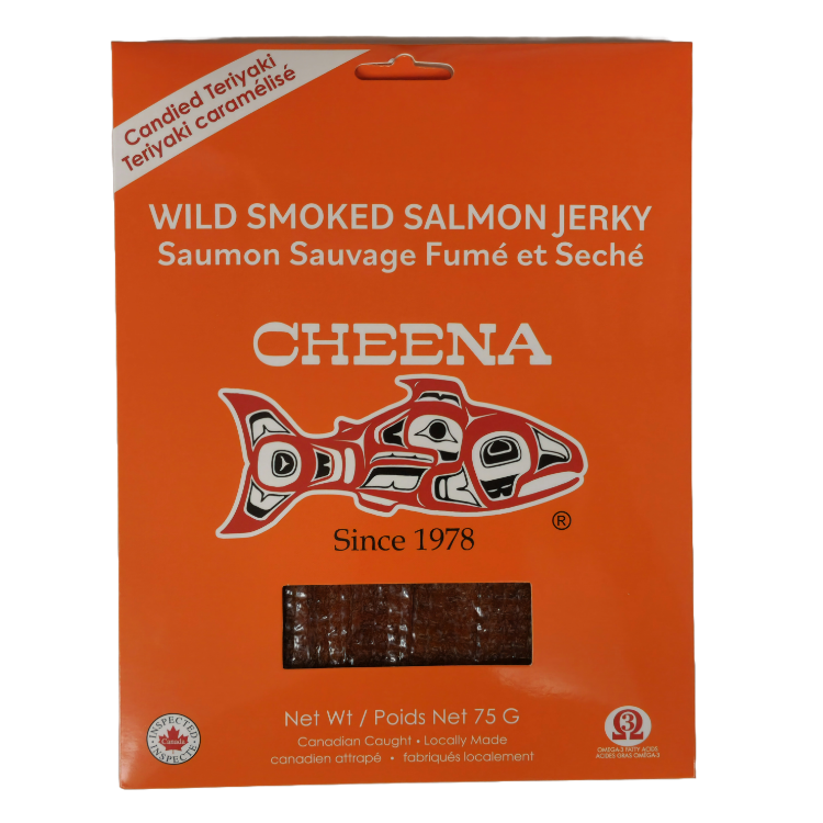 cheena wild smoked salmon jerky