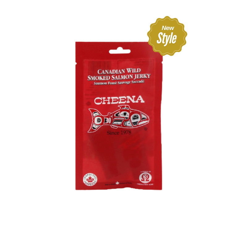 Wild Smoked Salmon Jerky Bite-Size Peppered 30g