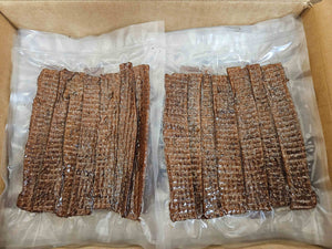 cheena smoked salmon jerky bulk shown in a box