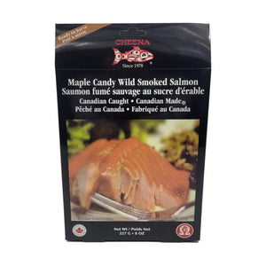 maple candy wild smoked salmon package